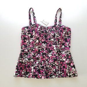 WHBM Floral Corset Size 2 Remov. Straps NWT